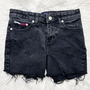 Tommy Hilfiger Cut Off Denim Shorts Black Size 28